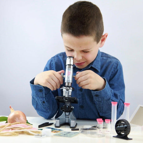 Mikroskop Buki dla dzieci, optyczny, 30 doświadczeń, powiększenia: x200, x600, x1200, doskonały dla młodych odkrywców.
