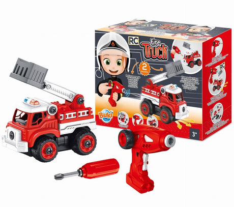 Buki: wóz strażacki do skręcenia zdalnie sterowany RC Fire Truck - Noski Noski