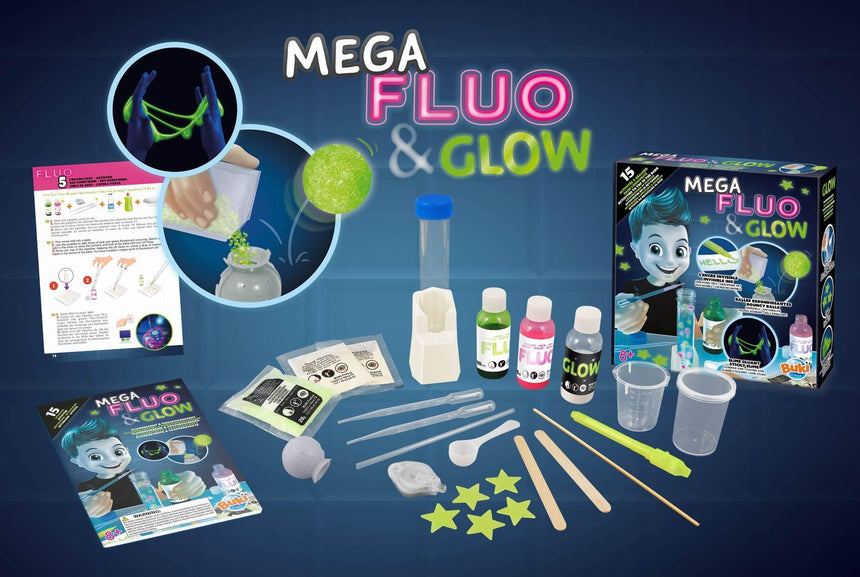 Buki: zestaw eksperymentów Mega Fluo & Glow - Noski Noski