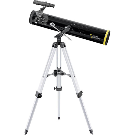 Teleskop astronomiczny Bresser National Geographic Newton 76/700 AZ, idealny do obserwacji Księżyca i planet, łatwy w użyciu.