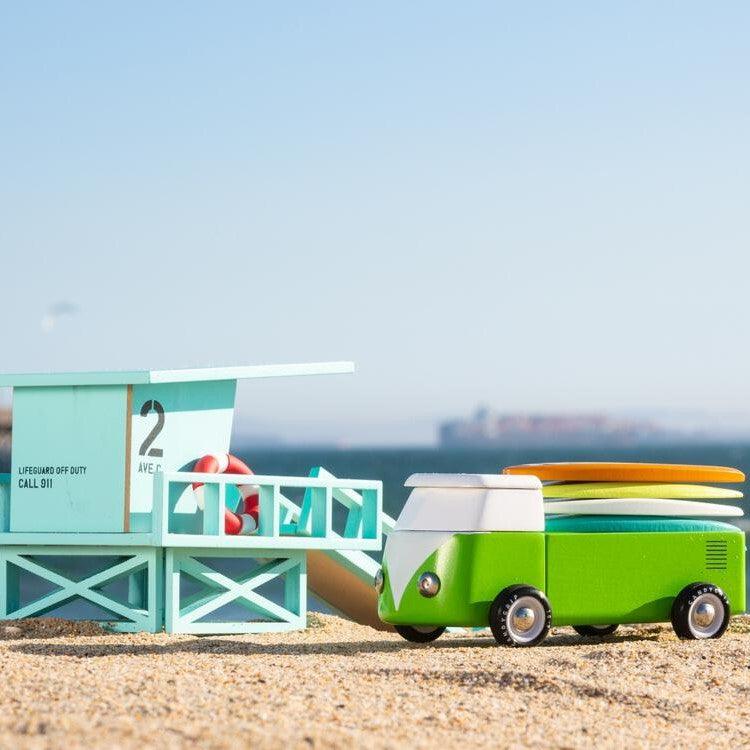 Candylab Toys: drewniany samochód Beach Bus Jungle - Noski Noski