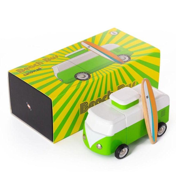 Candylab Toys: drewniany samochód Beach Bus Jungle - Noski Noski