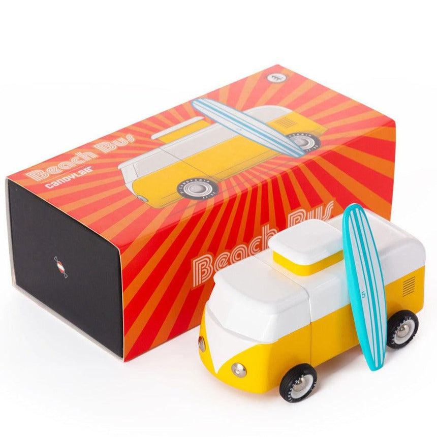 Candylab Toys: drewniany samochód Beach Bus Sunset - Noski Noski