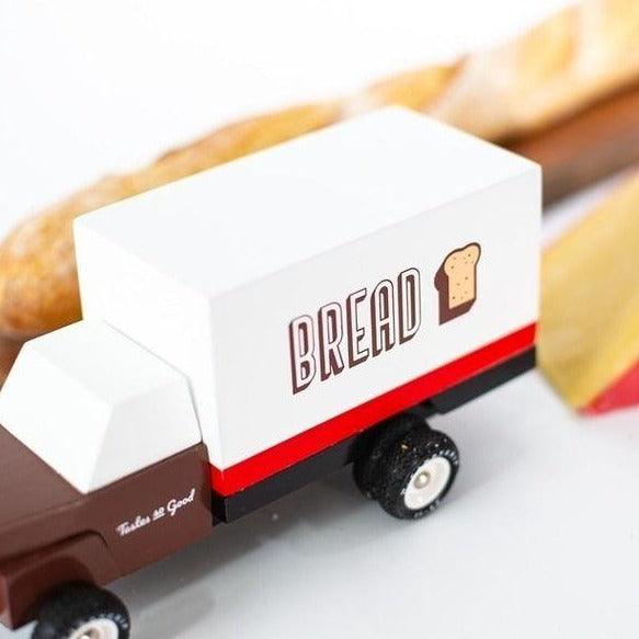 Candylab Toys: drewniany samochód ciężarówka Bread Truck - Noski Noski