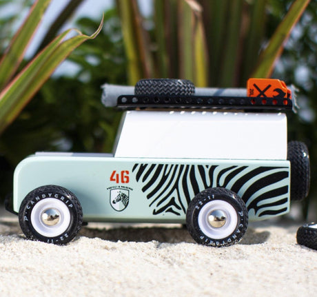 Candylab Toys: drewniany samochód Drifter Zebra - Noski Noski