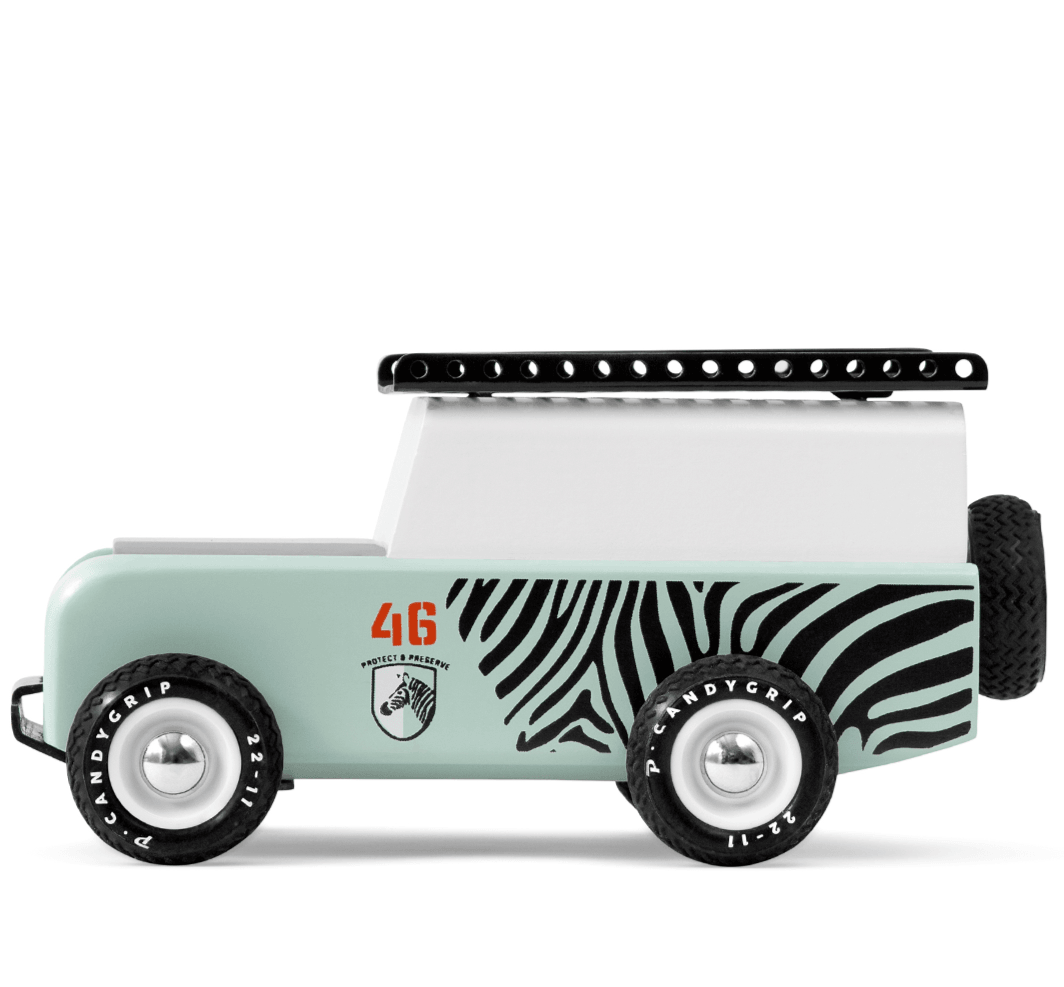 Candylab Toys: drewniany samochód Drifter Zebra - Noski Noski