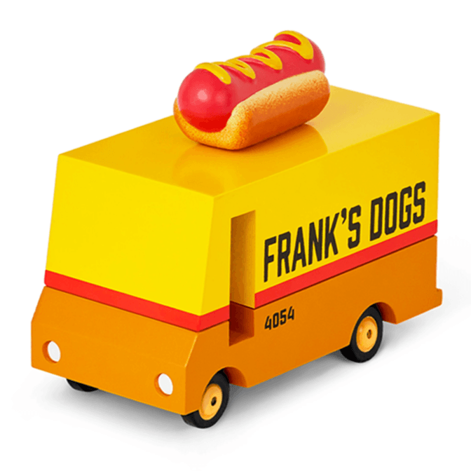 Candylab Toys: drewniany samochód Hot Dog Van - Noski Noski