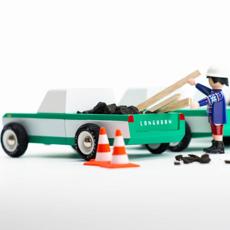 Candylab Toys: drewniany samochód pick-up Americana Longhorn Green - Noski Noski