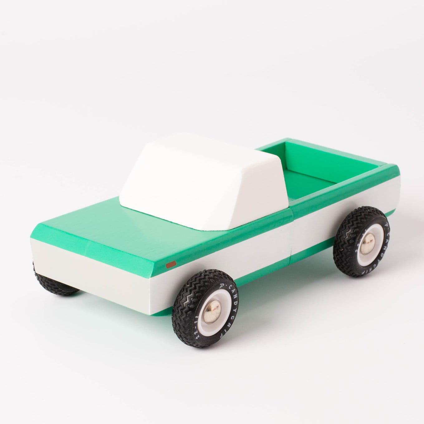 Candylab Toys: drewniany samochód pick-up Americana Longhorn Green - Noski Noski