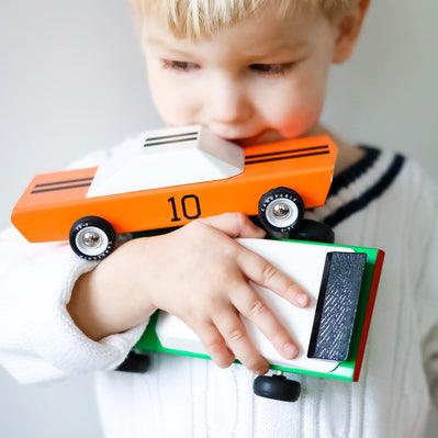 Candylab Toys: drewniany samochód Speed Racer Orange GT 10 - Noski Noski