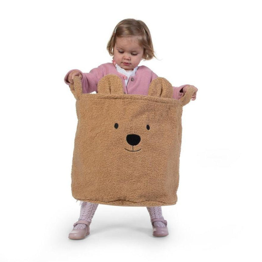 Childhome: kosz na zabawki miś Teddy Beige L - Noski Noski