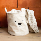 Childhome: kosz na zabawki miś Teddy Off White L - Noski Noski