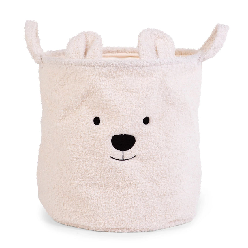 Childhome: kosz na zabawki miś Teddy Off White L - Noski Noski