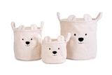 Childhome: kosz na zabawki miś Teddy Off White L - Noski Noski