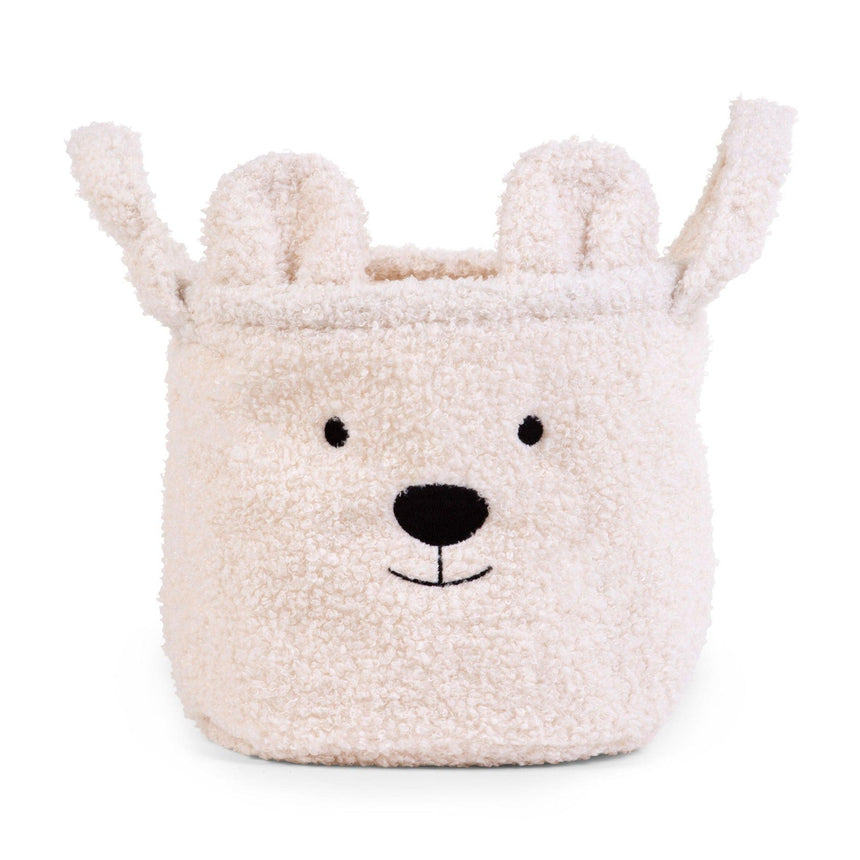 Childhome: kosz na zabawki miś Teddy Off White M - Noski Noski