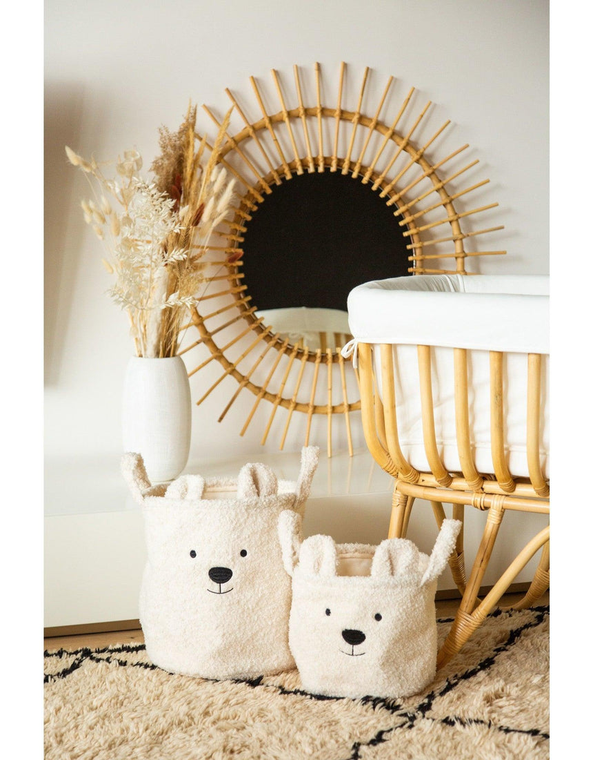 Childhome: kosze na zabawki misie Teddy Off White - Noski Noski