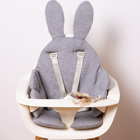 Uniwersalna wkładka do spacerówki i wózka, Childhome Bunny Grey, urocza poduszka do siedzenia dla dzieci.