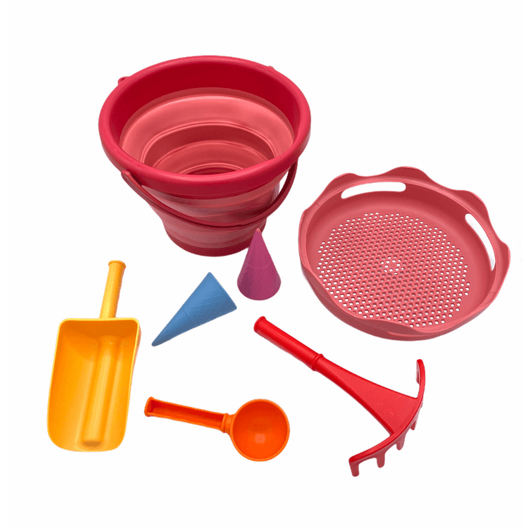 CompacToys: składane wiaderko z zabawkami do piasku 7w1 - Noski Noski