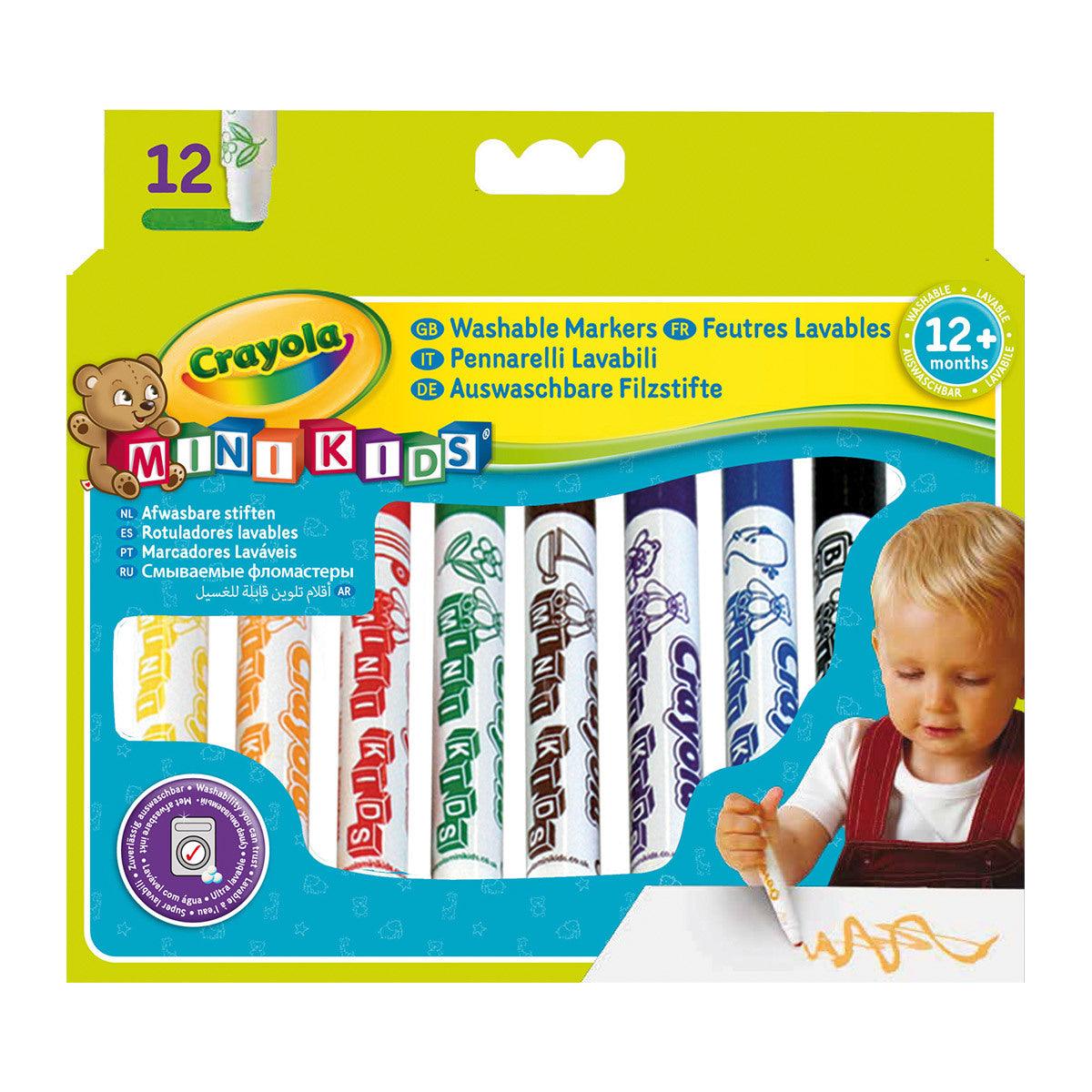 Crayola: zmywalne flamastry Mini Kids 12 kolorów - Noski Noski