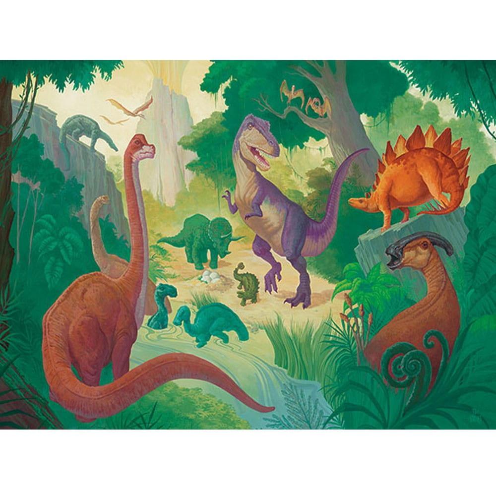 Crocodile Creek: puzzle z plakatem Dinozaury 100 el. - Noski Noski