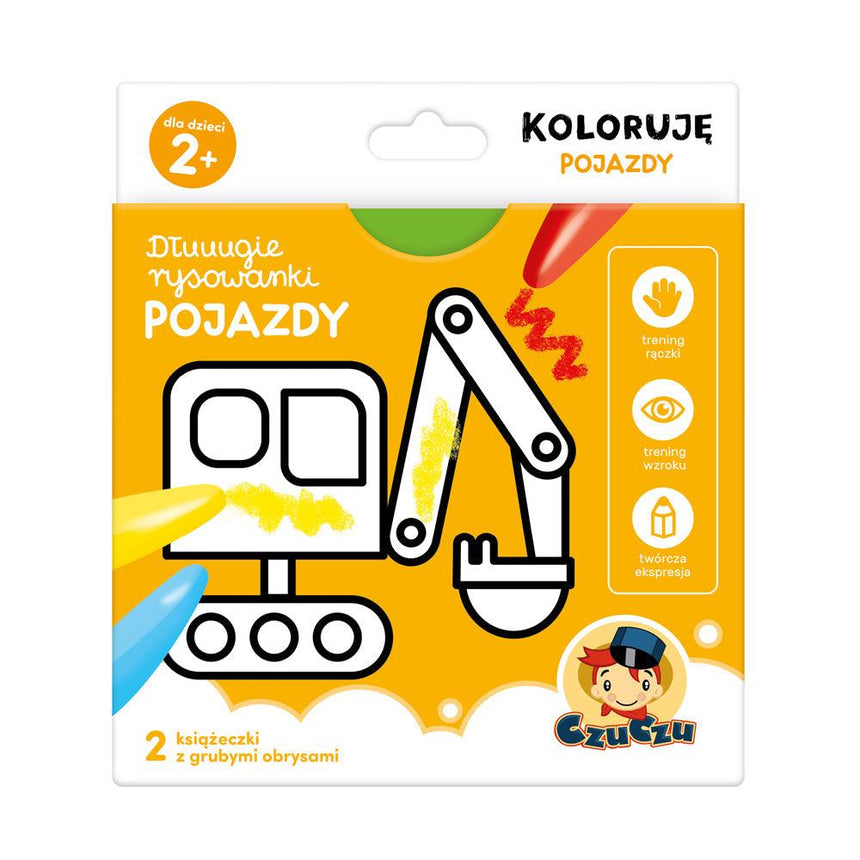 CzuCzu: dłuuuuugie rysowanki Pojazdy 2+ - Noski Noski
