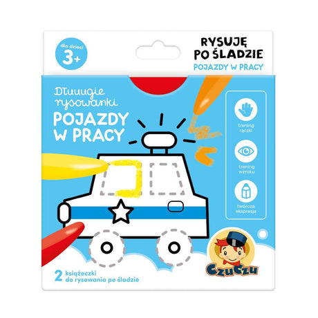 CzuCzu: dłuuuuugie rysowanki Pojazdy w Pracy 3+ - Noski Noski