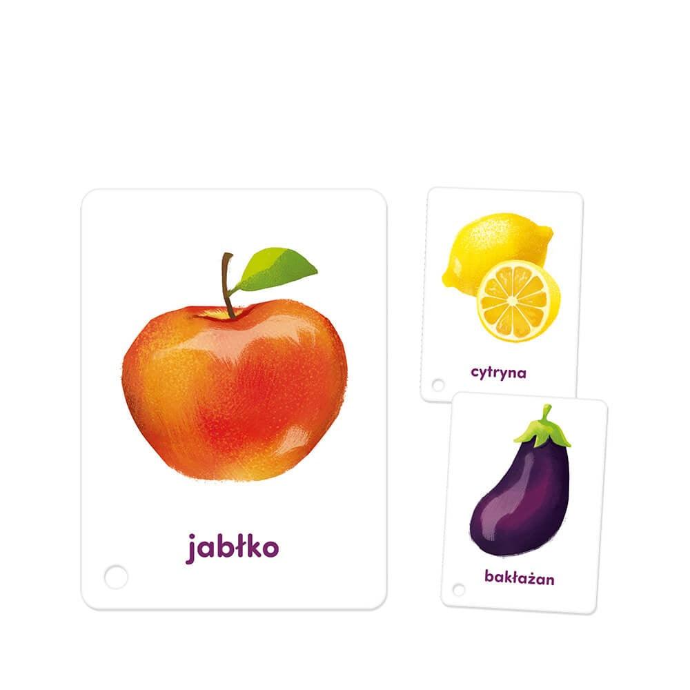 CzuCzu: karty obrazkowe na sznureczku Owoce i Warzywa - Noski Noski
