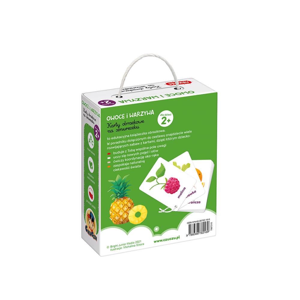 CzuCzu: karty obrazkowe na sznureczku Owoce i Warzywa - Noski Noski