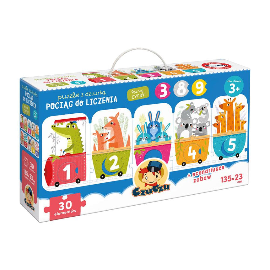 CzuCzu: puzzle z dziurką Pociąg do liczenia - Noski Noski