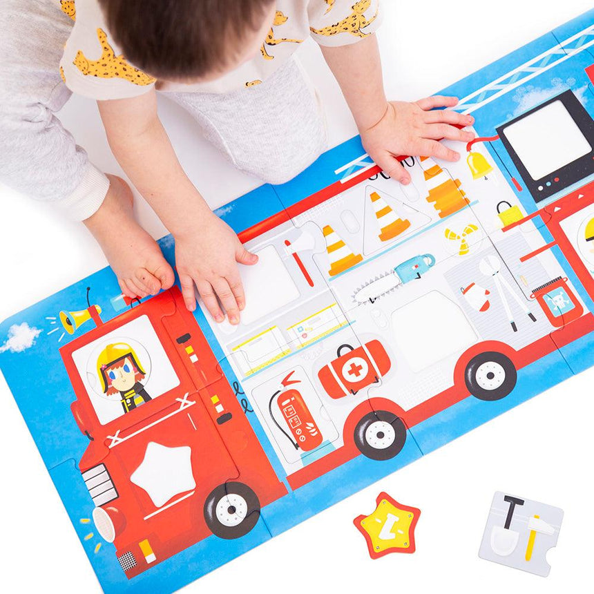 CzuCzu: puzzle z dziurką Wóz strażacki - Noski Noski