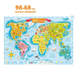 CzuCzu: puzzlove Mapa Świata 300 el. - Noski Noski