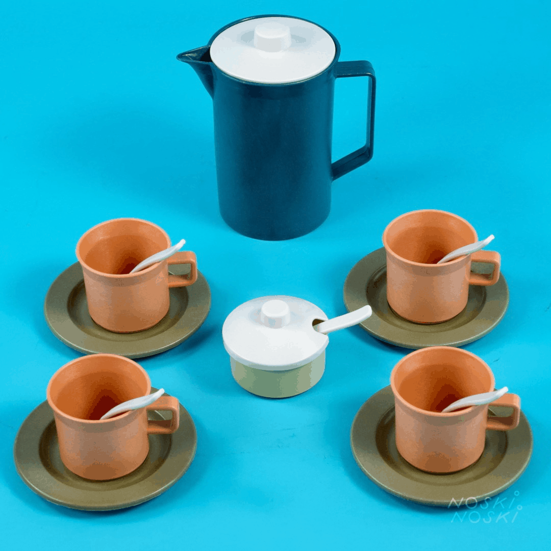 Dantoy: serwis do kawy z trzciny cukrowej Blue BIOplastic - Noski Noski
