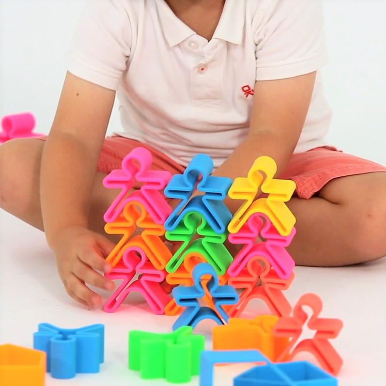 Dena: neonowe silikonowe kształty 6 x Kid + House + Tree - Noski Noski