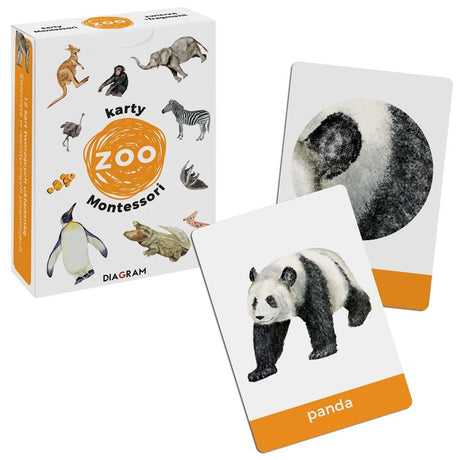 Karty pamięci Montessori ZOO - Gra memory rozwijająca spostrzegawczość dziecka z realistycznymi ilustracjami zwierząt.
