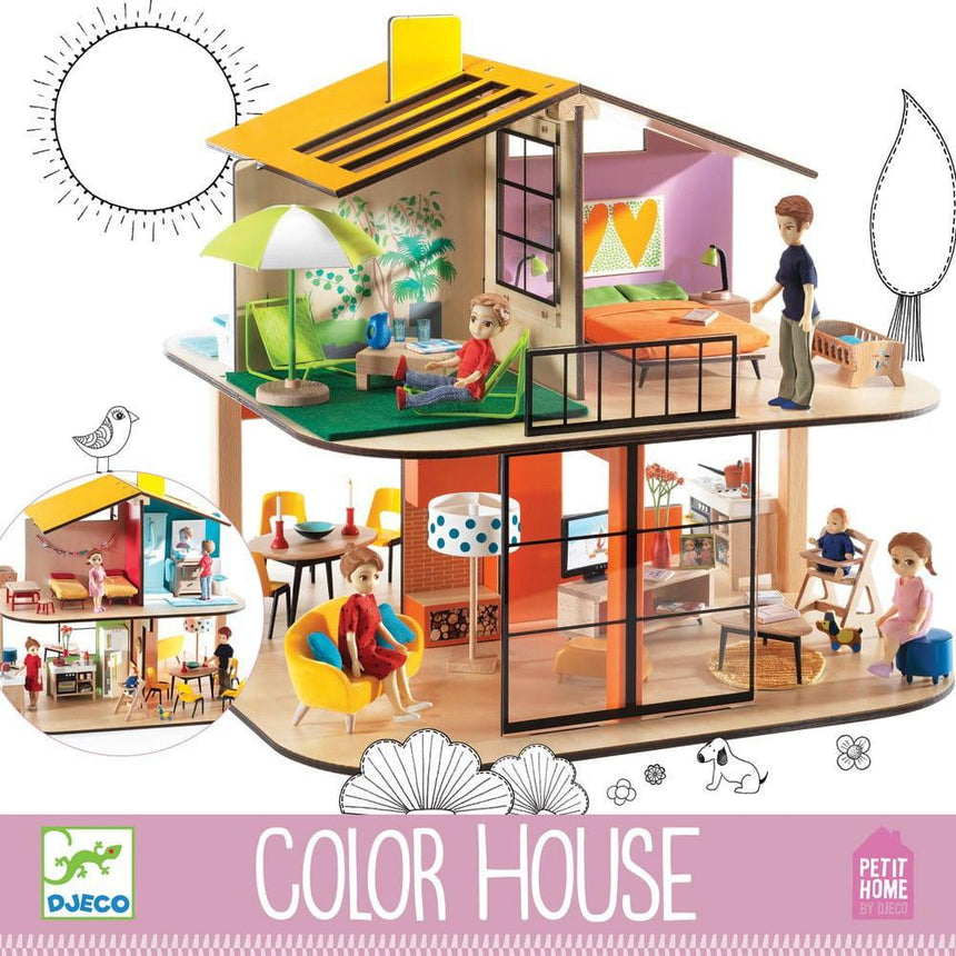 Djeco: domek dla lalek Color House - Noski Noski