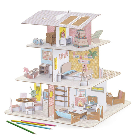 Djeco: domek dla lalek do samodzielnego zrobienia DIY - Noski Noski