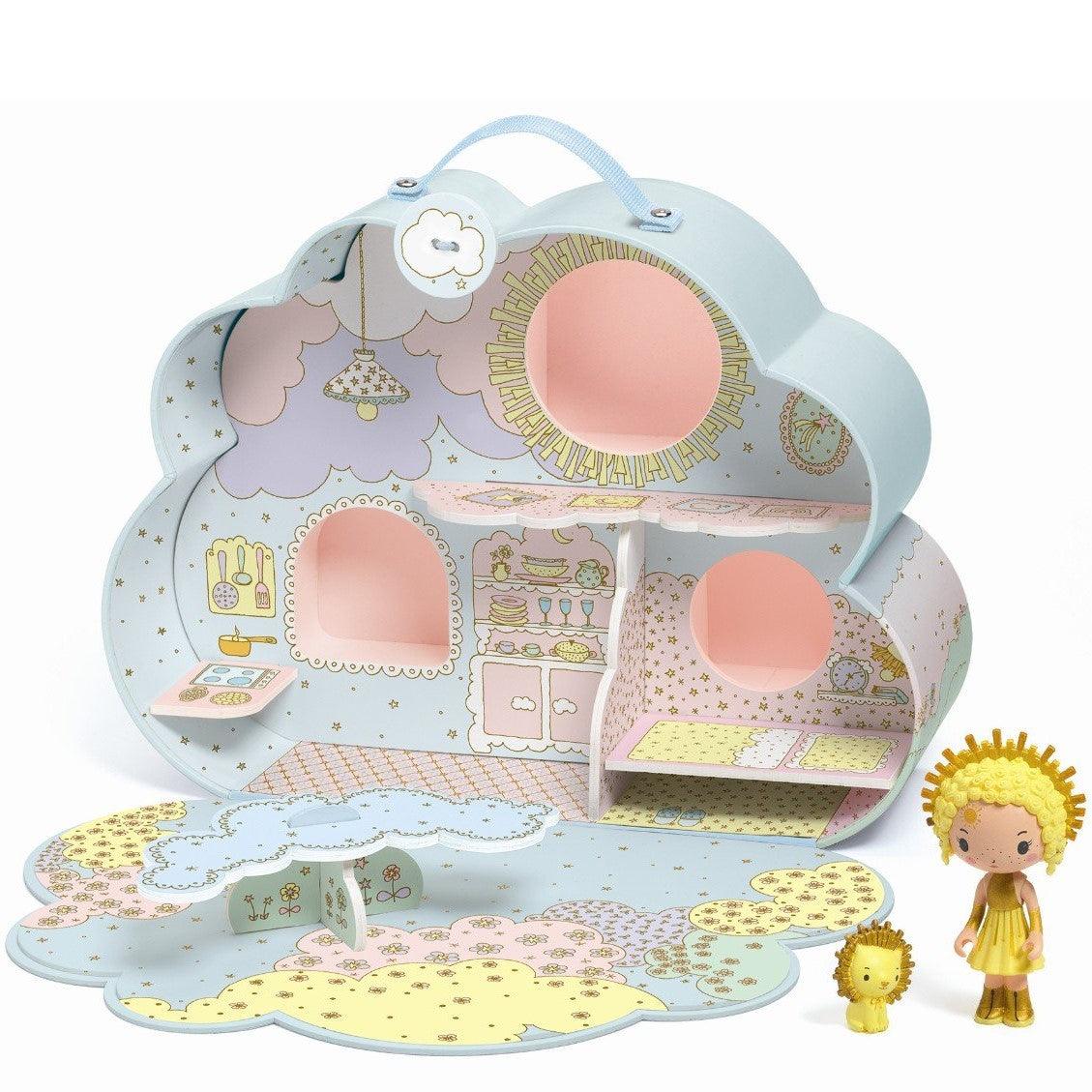 Djeco: domek walizka i laleczki Tinyly Sunny & Mia - Noski Noski
