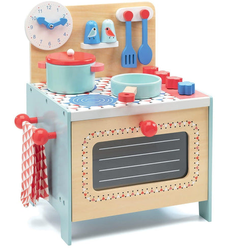 Djeco: drewniana kuchnia z akcesoriami Blue Cooker - Noski Noski