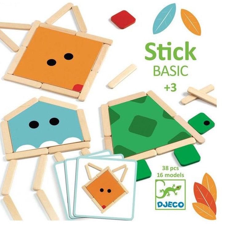 Djeco: drewniana układanka patyczki Stick Basic - Noski Noski