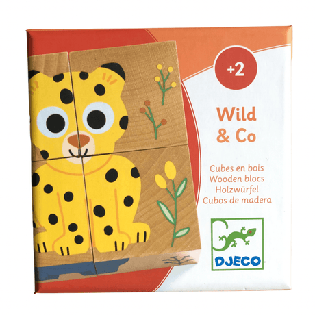 Djeco: drewniane klocki Wild & Co - Noski Noski
