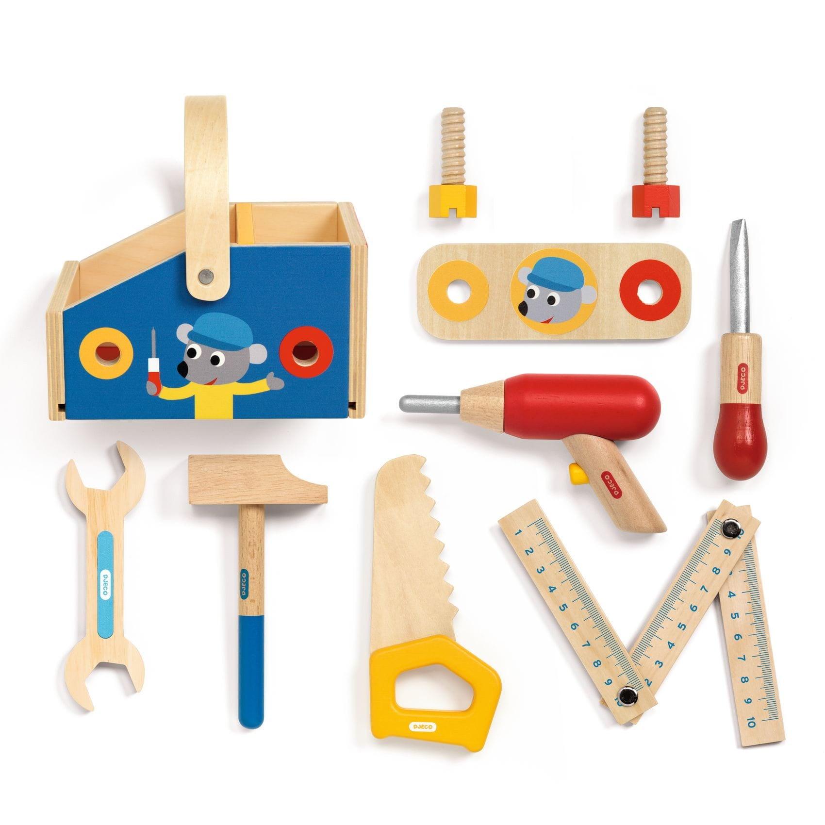 Djeco: drewniane narzędzia Minibrico Tool Box - Noski Noski