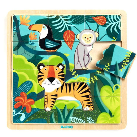 Djeco: drewniane puzzle Jungle - Noski Noski