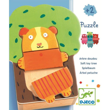 Djeco: drewniane puzzle miśki Arbra Doudou - Noski Noski