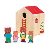 Djeco: drewniany domek z misiami Mini House - Noski Noski