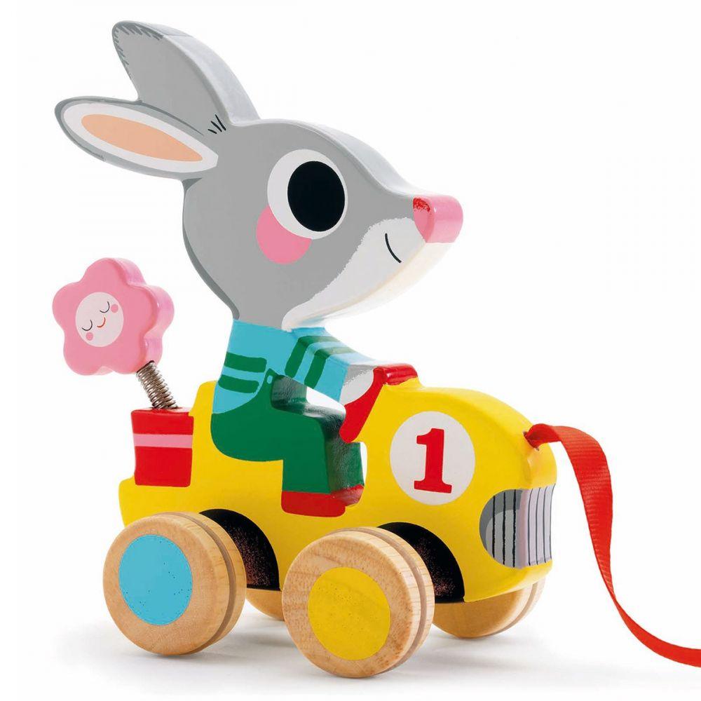 Djeco: drewniany królik do ciągnięcia Roulapic - Noski Noski