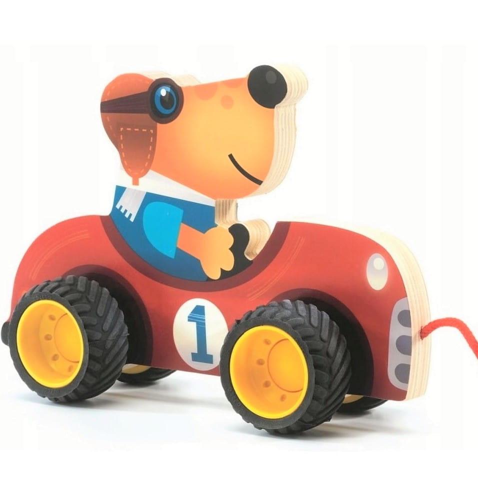 Djeco: drewniany samochód do ciągnięcia Terreno Car - Noski Noski