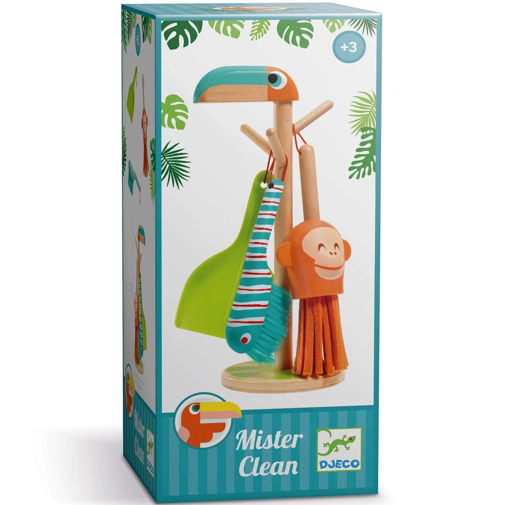 Djeco: drewniany zestaw do sprzątania Mister Clean - Noski Noski