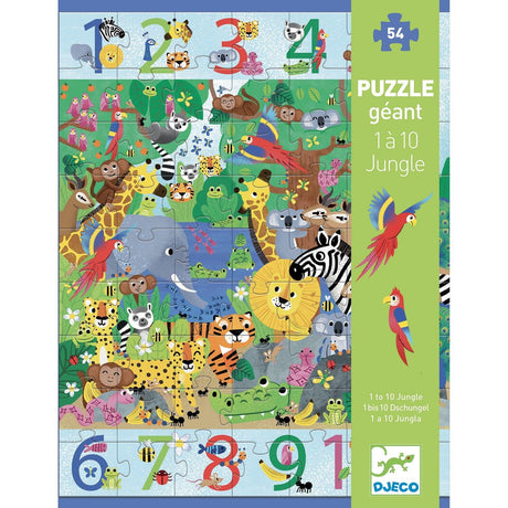 Djeco: gigantyczne puzzle Dżungla 1 do 10 - Noski Noski