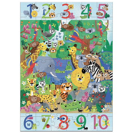 Djeco: gigantyczne puzzle Dżungla 1 do 10 - Noski Noski