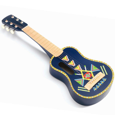 Gitara dziecięca Djeco Animambo 6 strun, drewniana, prawdziwa gitara dla dzieci, idealna dla małych muzyków.